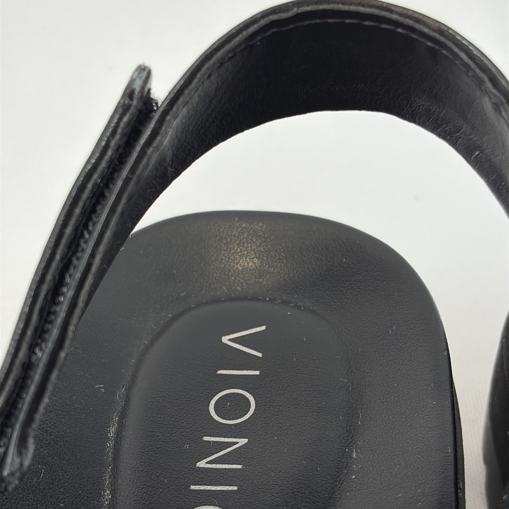 Vionic Torrance Platform Sandals Women's Size 7.5 Black Leather Strappy Orthotic - Picture 10 of 16